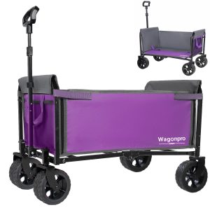 Upgraded 5*2" Wide Wheels, All-in-One Convertible Folding Trolley with Full-Side Opening & Dog Leash, Versatile Seating & Storage, 220Lbs Capacity for Camping, Beach, Shopping, Purple Upgraded 5*2" Wide Wheels, All-in-One Convertible Folding Trolley with Full-Side Opening & Dog Leash, Versatile Seating & Storage, 220Lbs Capacity for Camping, Beach, Shopping, Purple